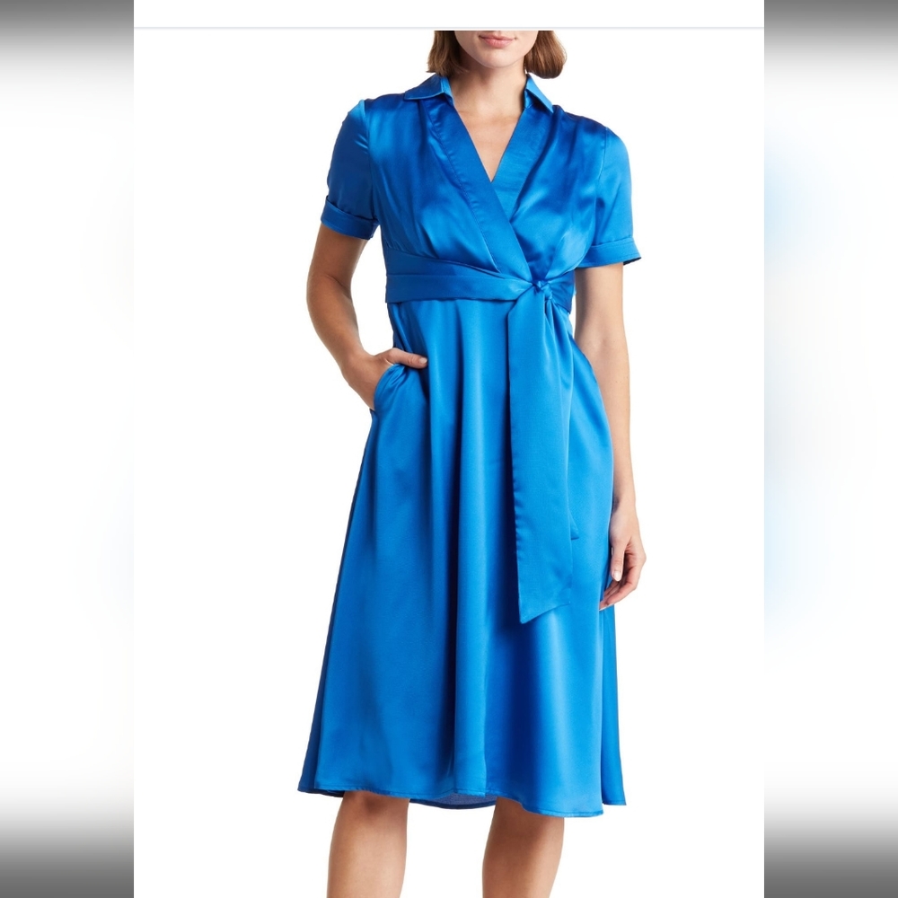 NEW Tahari Satin Dress - Picture 2 of 4